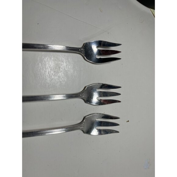 Antique Reed & Barton Silver Plate Cocktail Forks Set of 3 - Picture 3 of 5